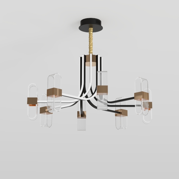 SZXYKEJI 16 Light Glass Globe Chandelier Mid