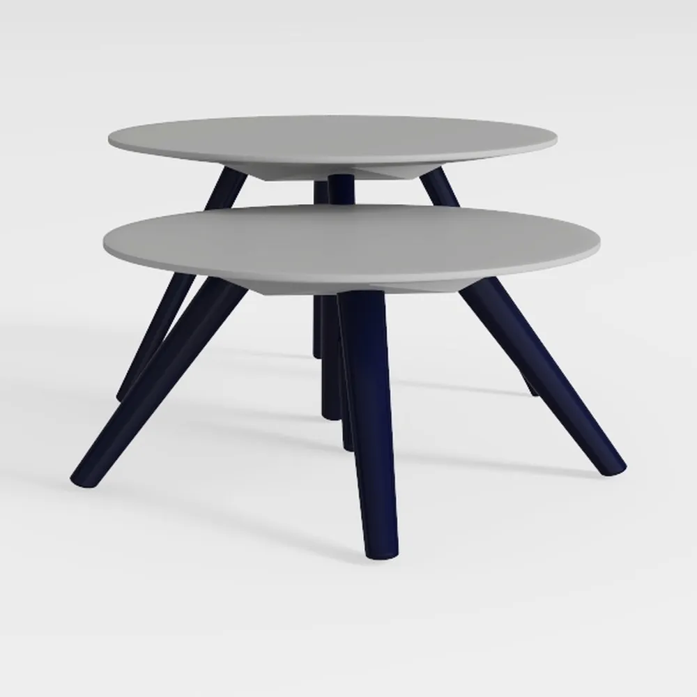 Patio Coffee Table Set of 2, Weather Resistant 