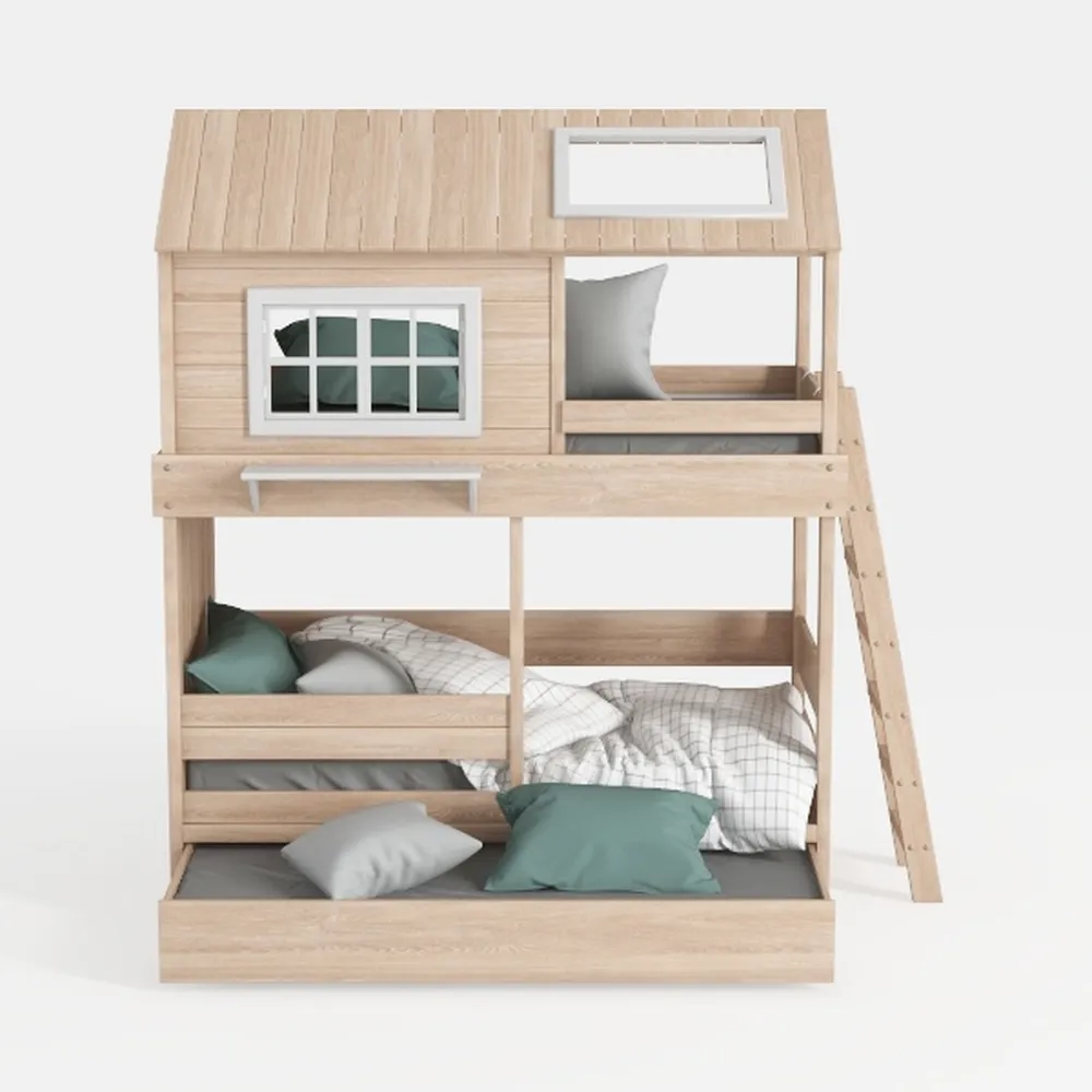 Acme Furniture Darlene Farmhouse Wood Twin Over Tw