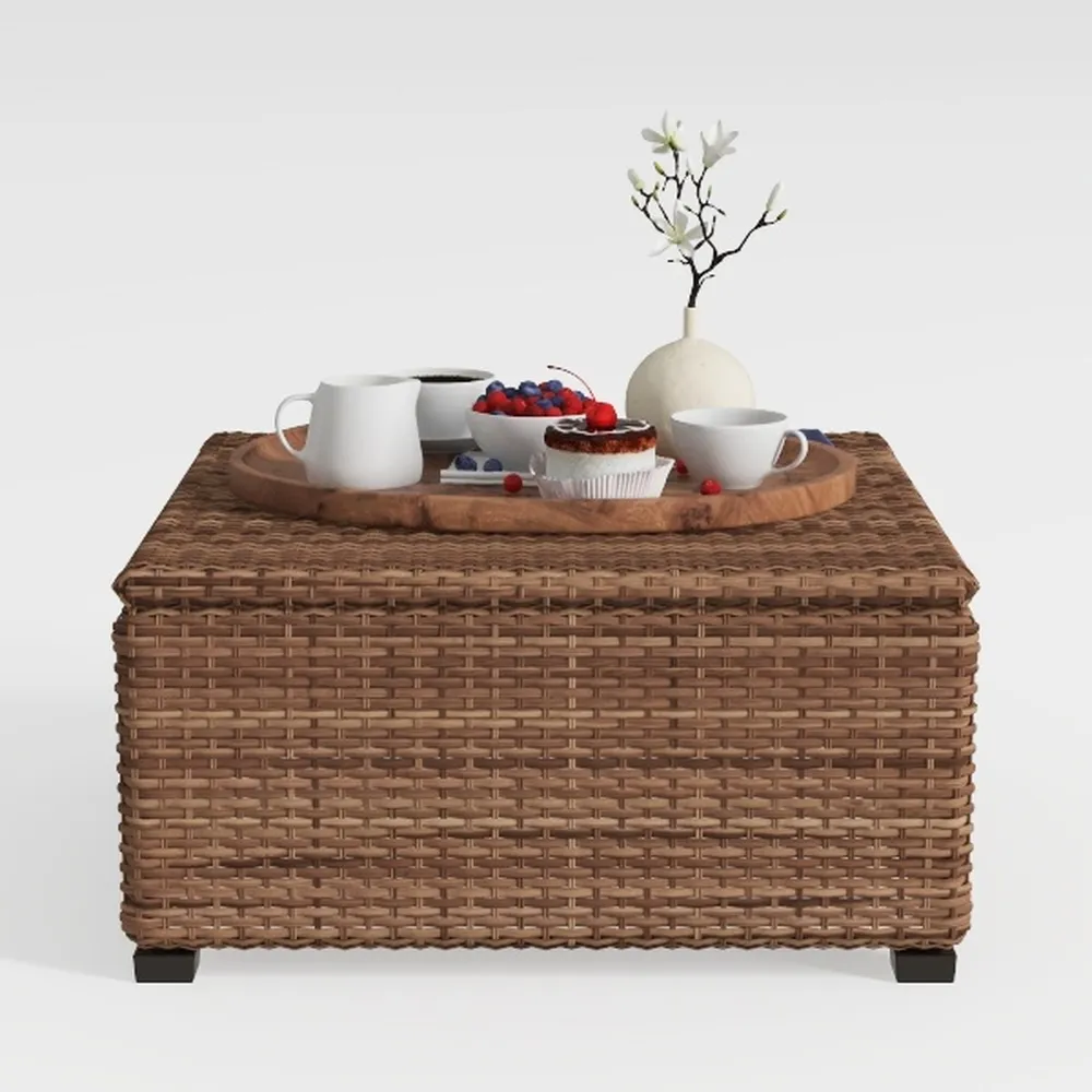 CLIPOP Walnut Nightstands Set of 2, 21.6” Bedside