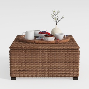 CLIPOP Walnut Nightstands Set of 2, 21.6” Bedside 