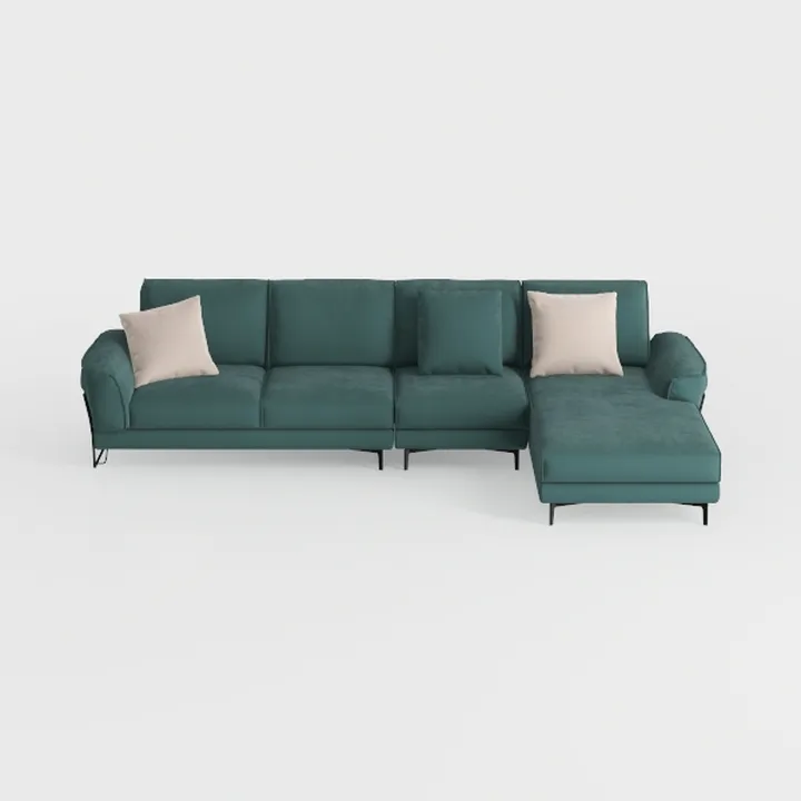 90 * 88" Terrycloth Modern Sectional Sofa,5-Seat