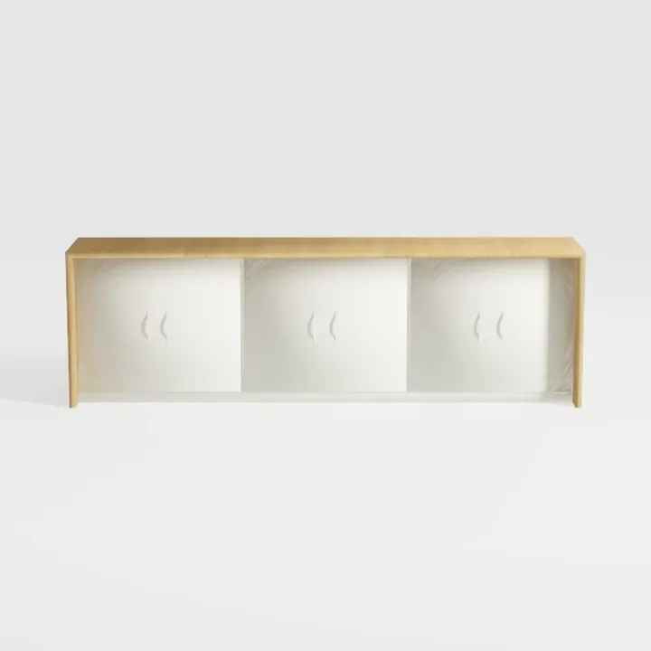 Rustik Golden Maple 72 in. TV Stand with 3-Drawers