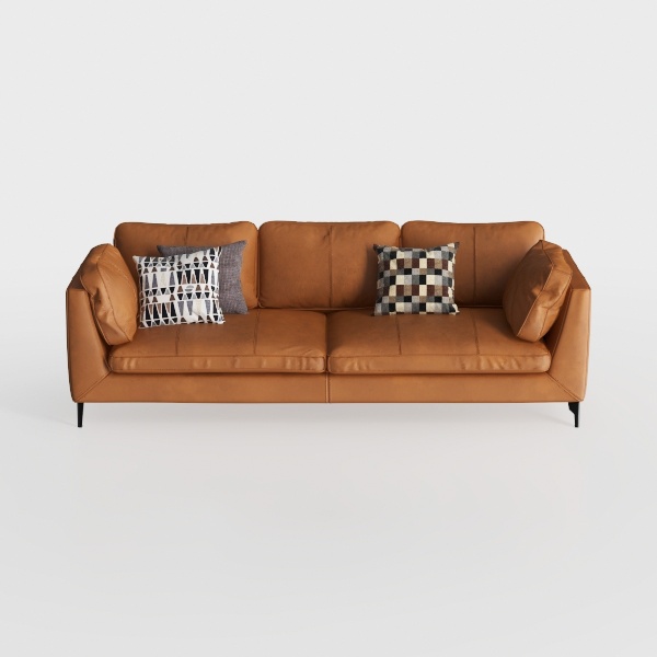 Havana Mid Century Modern Tufted Genuine Leather