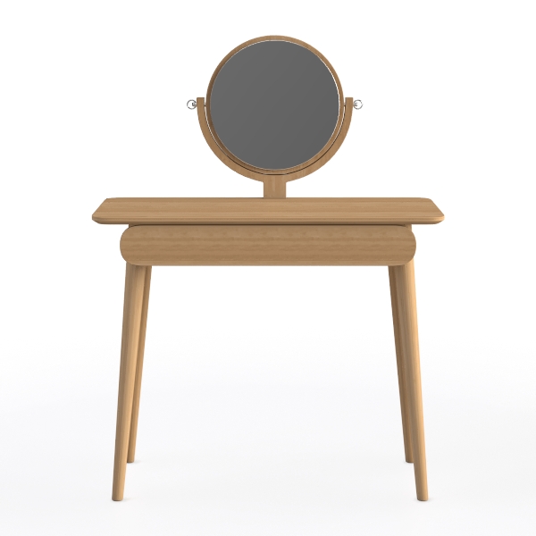 Emilie Weathered Vanity Table with Mirror