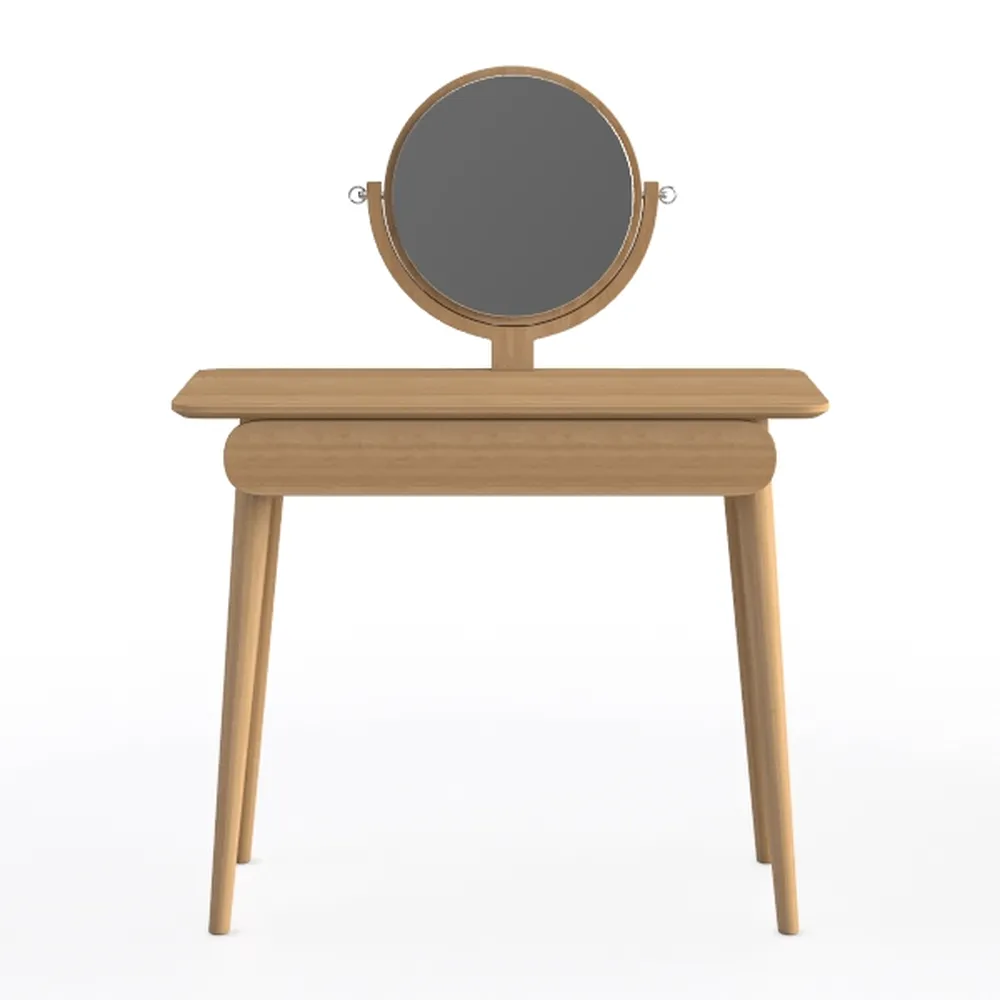 Emilie Weathered Vanity Table with Mirror