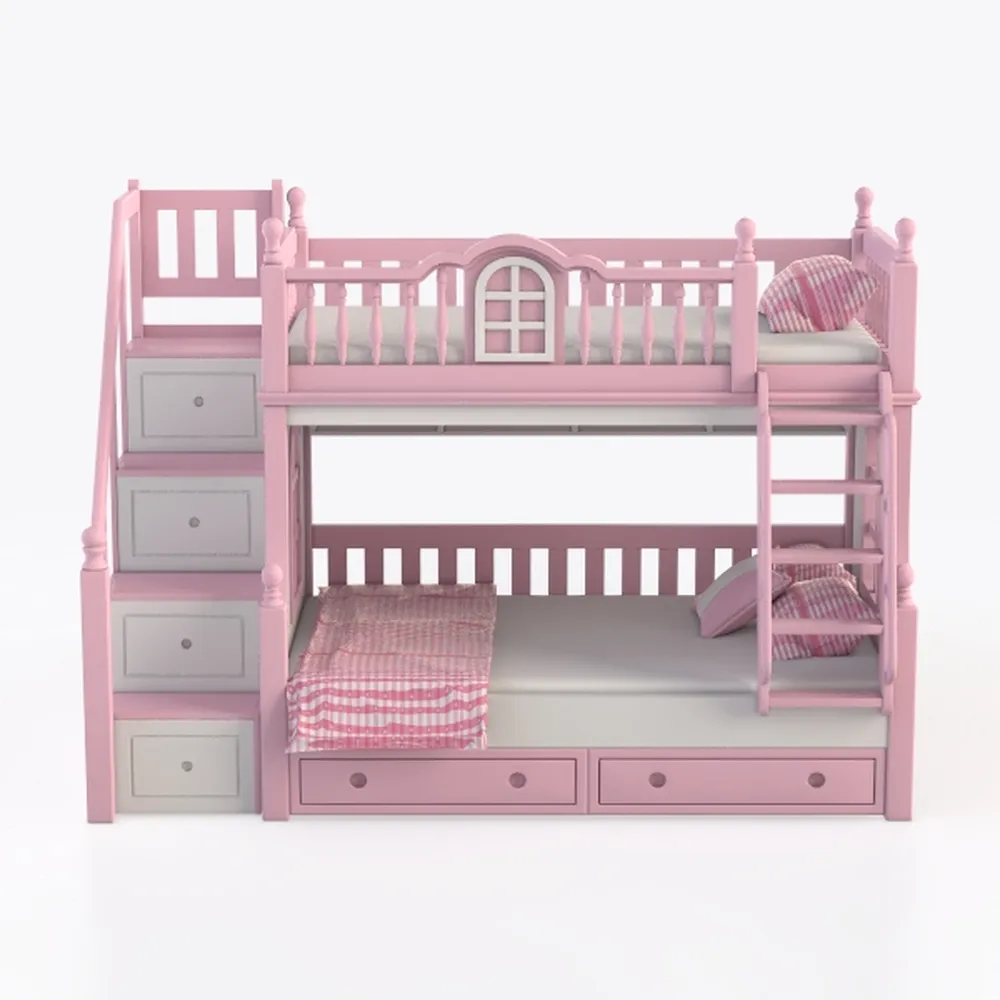 Pemberly Row Contemporary Twin Over Twin Metal Bun