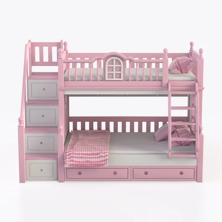 Pemberly Row Contemporary Twin Over Twin Metal Bun