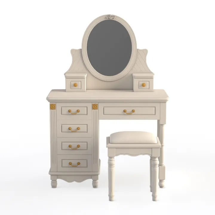 Black Makeup Vanity Set with Mirror Cabinet