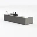 reception desk-Library Left 45 Degree View