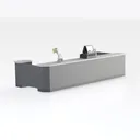 reception desk-Library Right 45 Degree View
