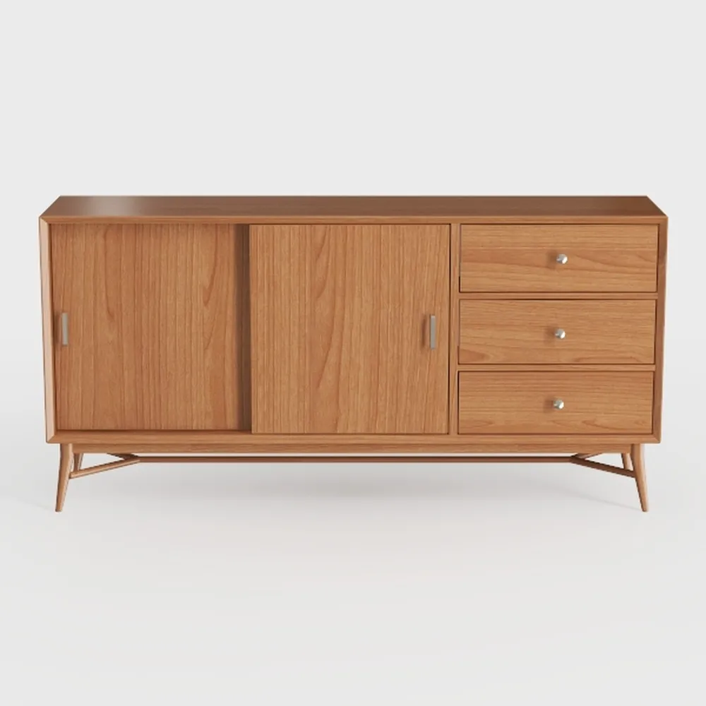 2-Door Rattan Storage Cabinet, Accent Furniture