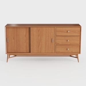 2-Door Rattan Storage Cabinet, Accent Furniture