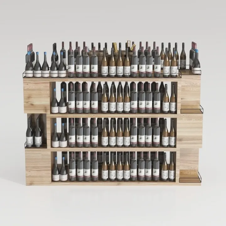 wine shelf-Supermarket