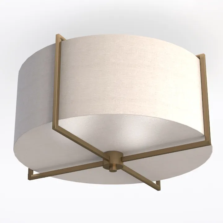 Semi Flush Mount Ceiling Light Gold Drum Ceiling