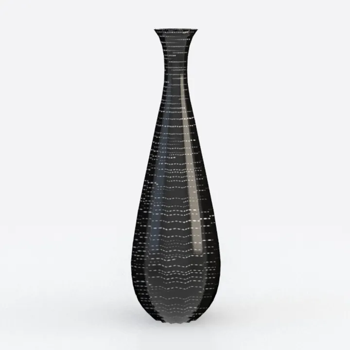 Black Ceramic Vase, 20.4" Tall Floor Vase Modern