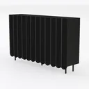 Merax Modern Wood Buffet Sideboard with 3 Wave Left 45 Degree View