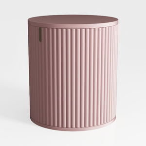 AVZEAR Small Round Side Table Fluted Night Stand