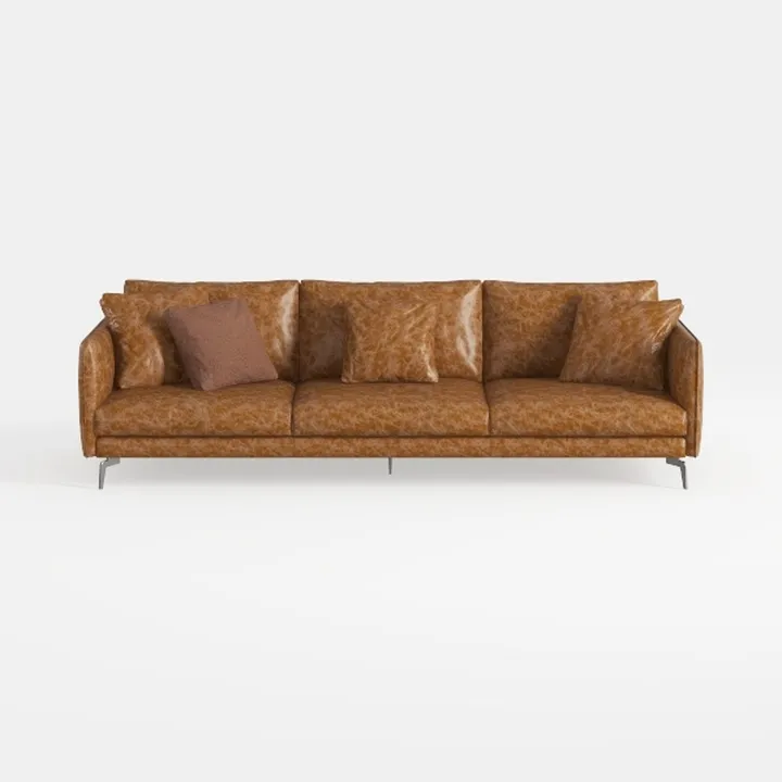 Havana Mid Century Modern Tufted Genuine Leather
