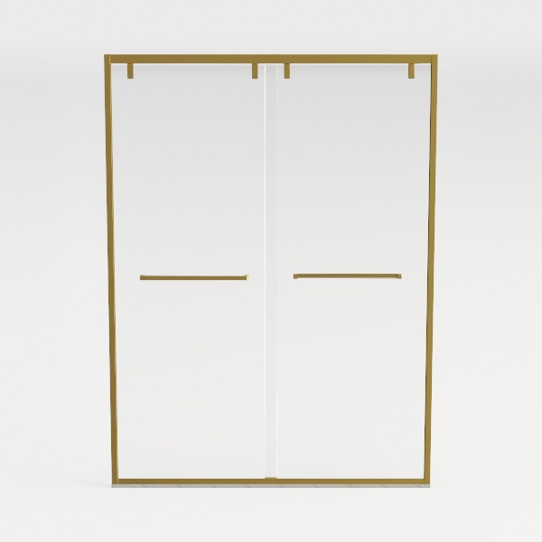 56-60&quot; W x 60&quot; H Frameless Bypass Bathtub Sliding