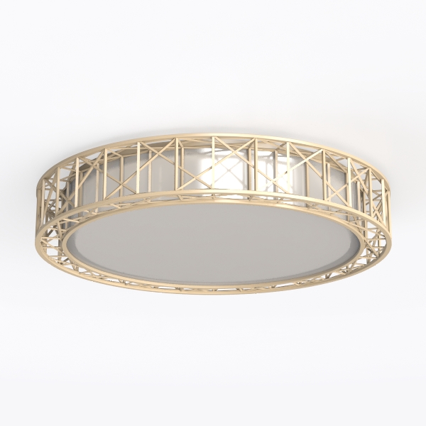 2-Light Flush Mount Ceiling Light, 12 inch Modern 