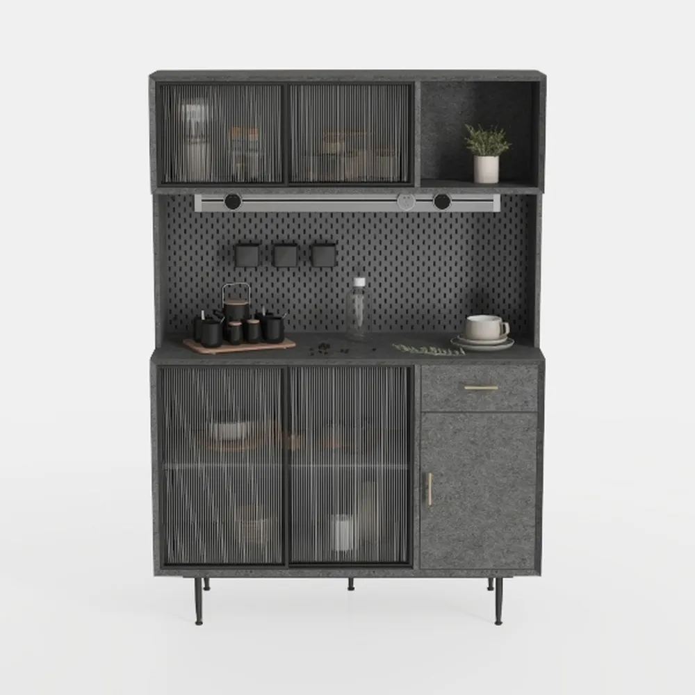 67.7 Inch Farmhouse Pantry Storage Cabinet with