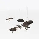ceiling lamp-Serene Japanese Right 45 Degree View