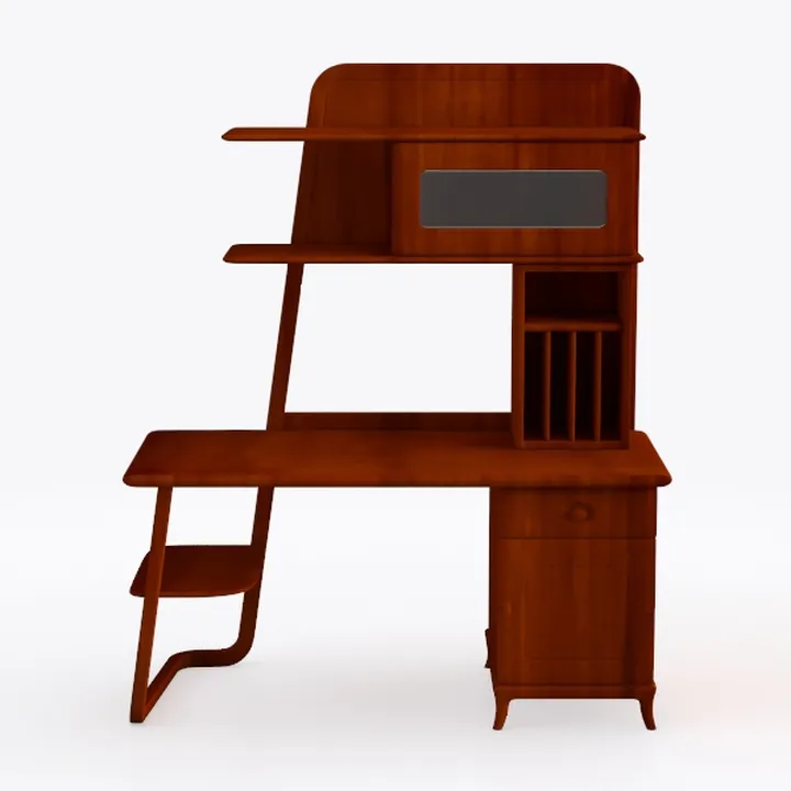 Modway Bixby Home Office Desk with Bookshelf in Wa