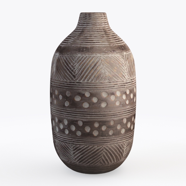 Vintage Ceramic Farmhouse Large Flower Vase, 11.8&quot;