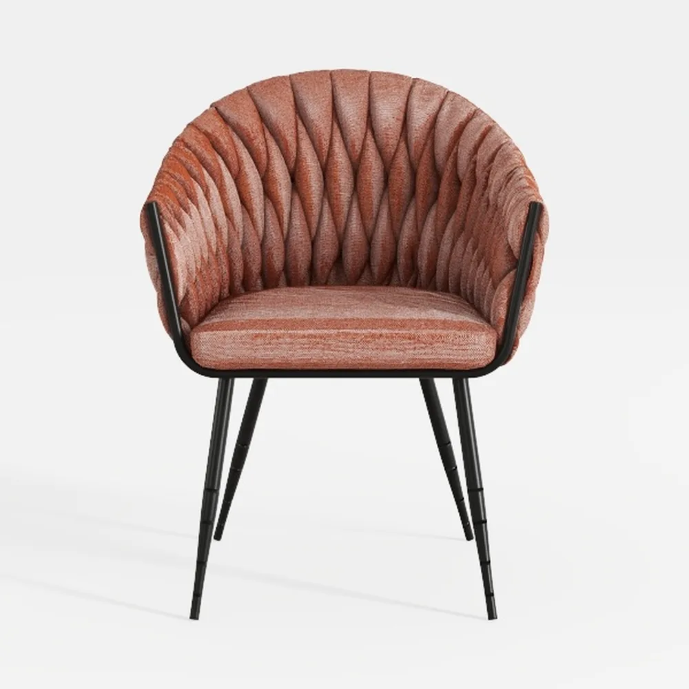 Woven Dining Chairs Set of 4, Modern Hand Weaving