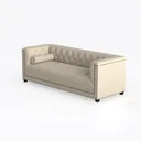 Glory Furniture Raisa Velvet Sofa in Beige Left 45 Degree View