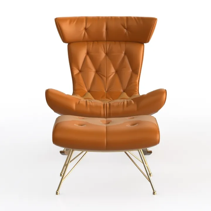 Stylish Comfort with Top Grain Leather Accent Chai