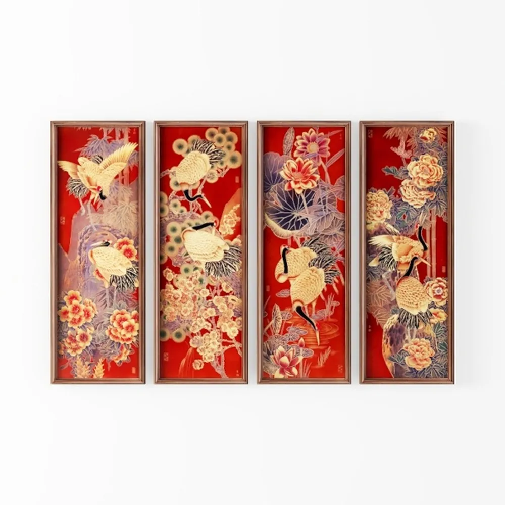 XLARTMY Flower Market Wall Art Prints Canvas Pink 