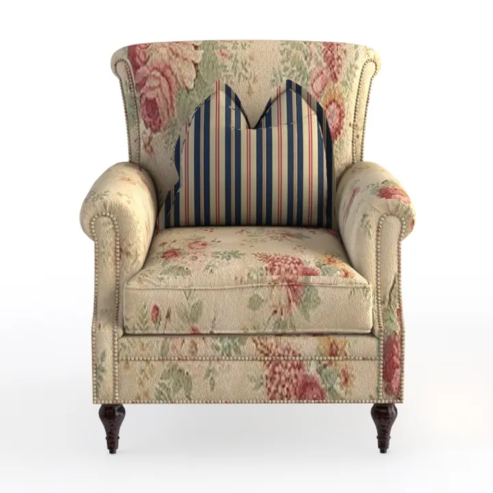 Gille Traditional Upholstered Wingback Accent Chai