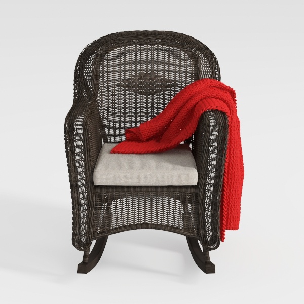 MEDIMALL Outdoor Wicker Rocking Chair, Patio