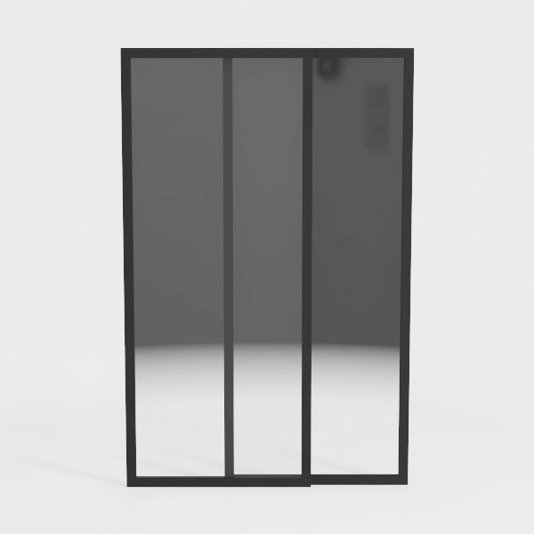 Pemberly Row 3 Panels Folding Doors - Black