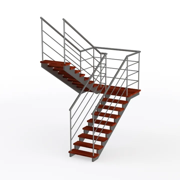 Stair with Left Turn Cherry