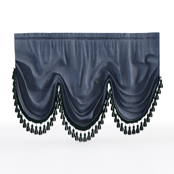 European curtain - blue