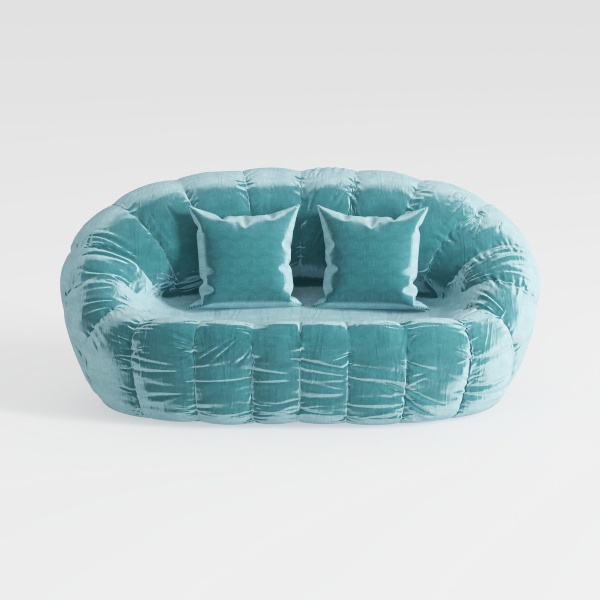 Oversized Bean Bag Sofa, Comfy Corduroy Loveseat