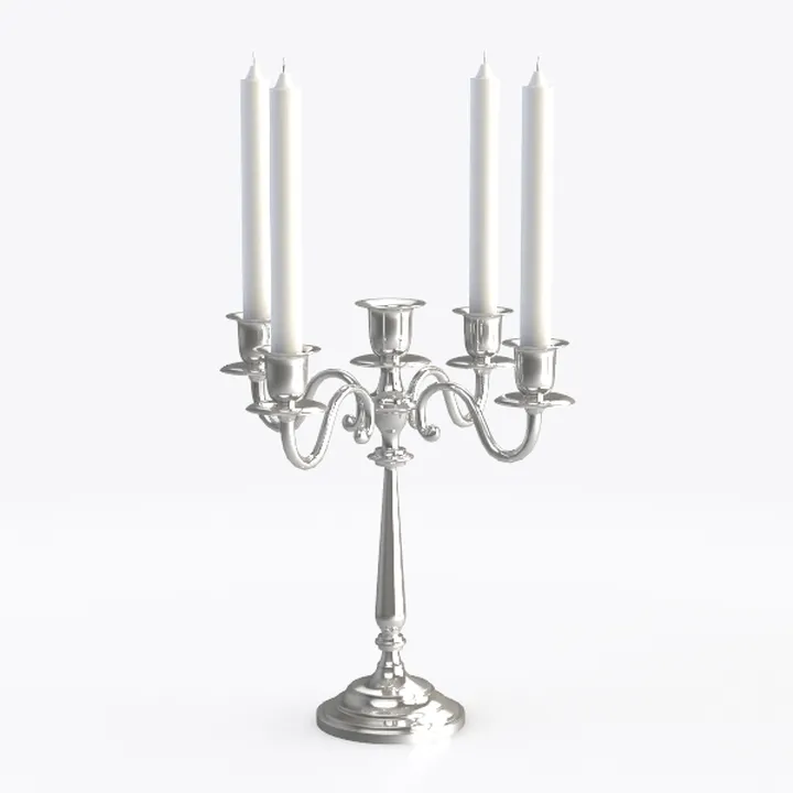6 Arm Acrylic Candle Holder - Acrylic Candelabra