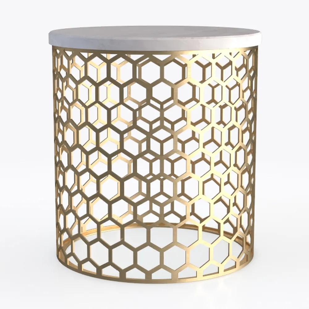 Y&M Set of 3 Yellow Round Nesting Tables