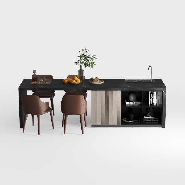 Walnut and Black Metal Backrest Counter Bar Stools