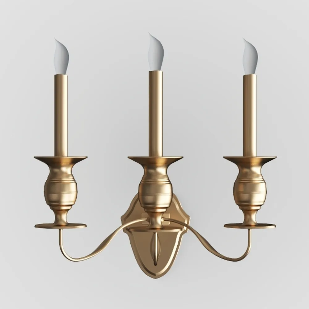 Triple Candle Holder Candelabra - Cast Iron Metal