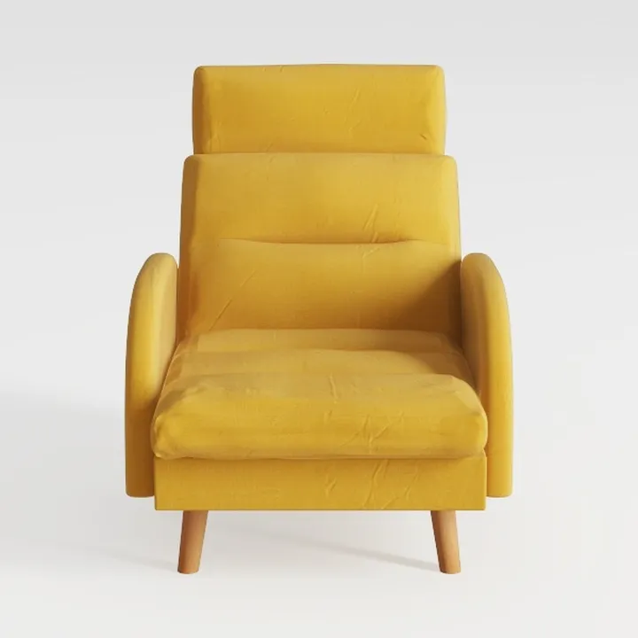 Cozy Yellow Teddy Sofa Fabric Chair – 30 Inches