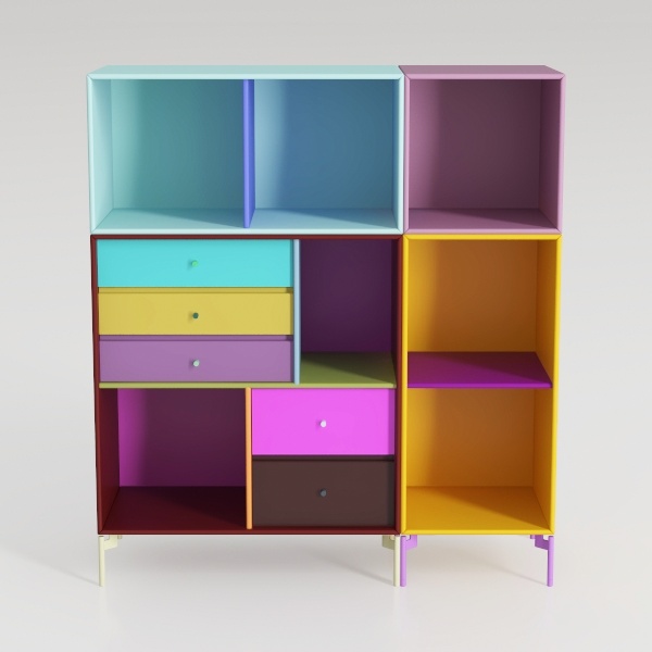 LEYAOYAO 10 Cube Bookshelf,3 Tier Modern Wide