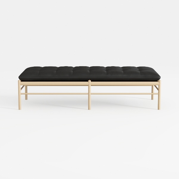 End of Bed Bench with Shelf, Vintage Leather