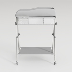 Flat Top Bianca White Changing Table with Wheels