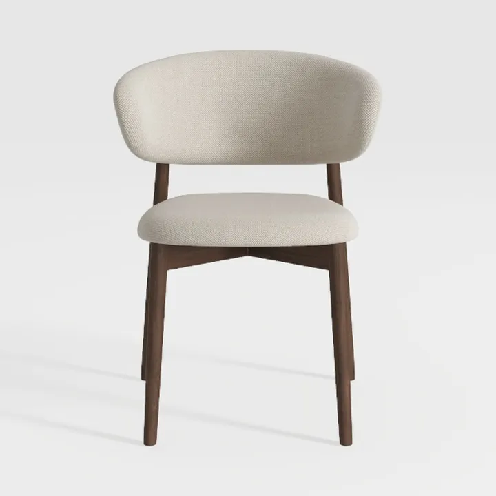 Wooden Dining Chairs Set of 2, Modern Fabric