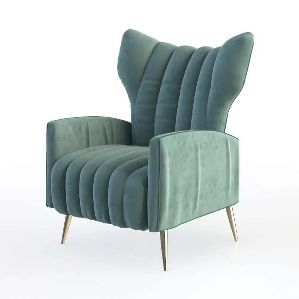 chairus Wingback Velvet Accent Chair, Modern