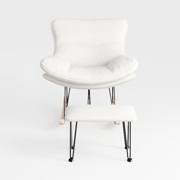 Rocking Chair Nursery, Ergonomic Papasan Chair wit